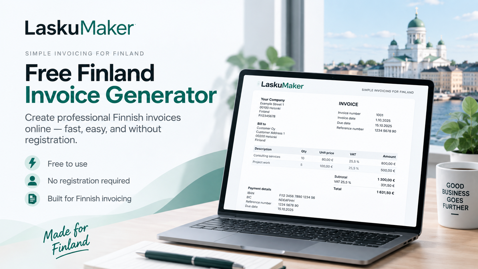 Free Finland Invoice Generator: Create Professional Finnish Invoices Online