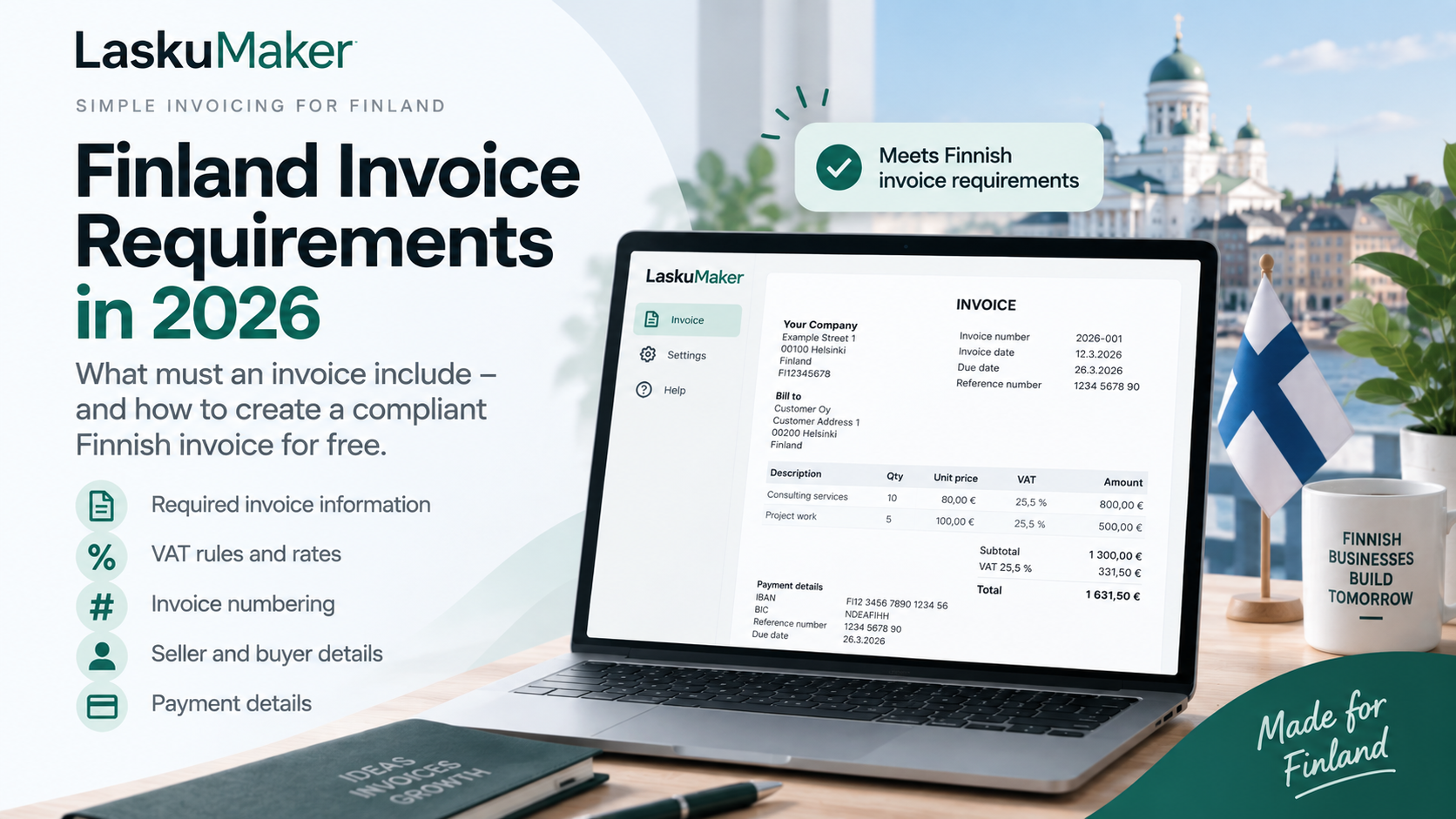 Create your Finnish invoice for free