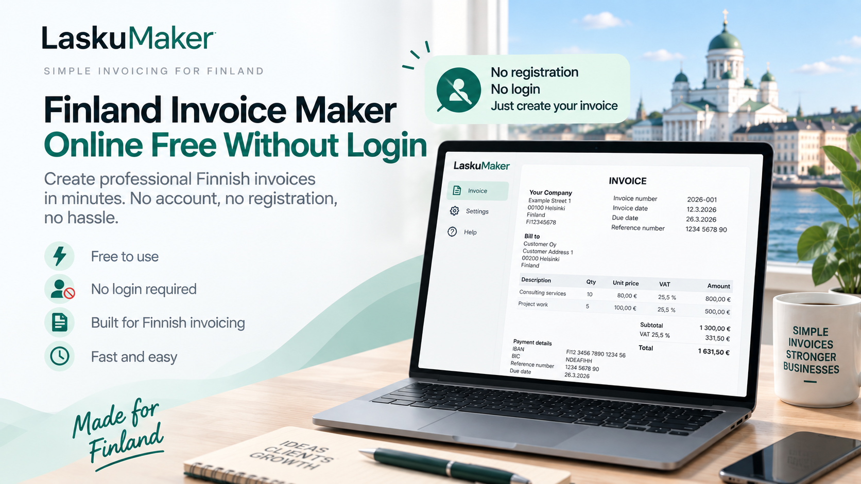 Finland Invoice Maker Online Free Without Login