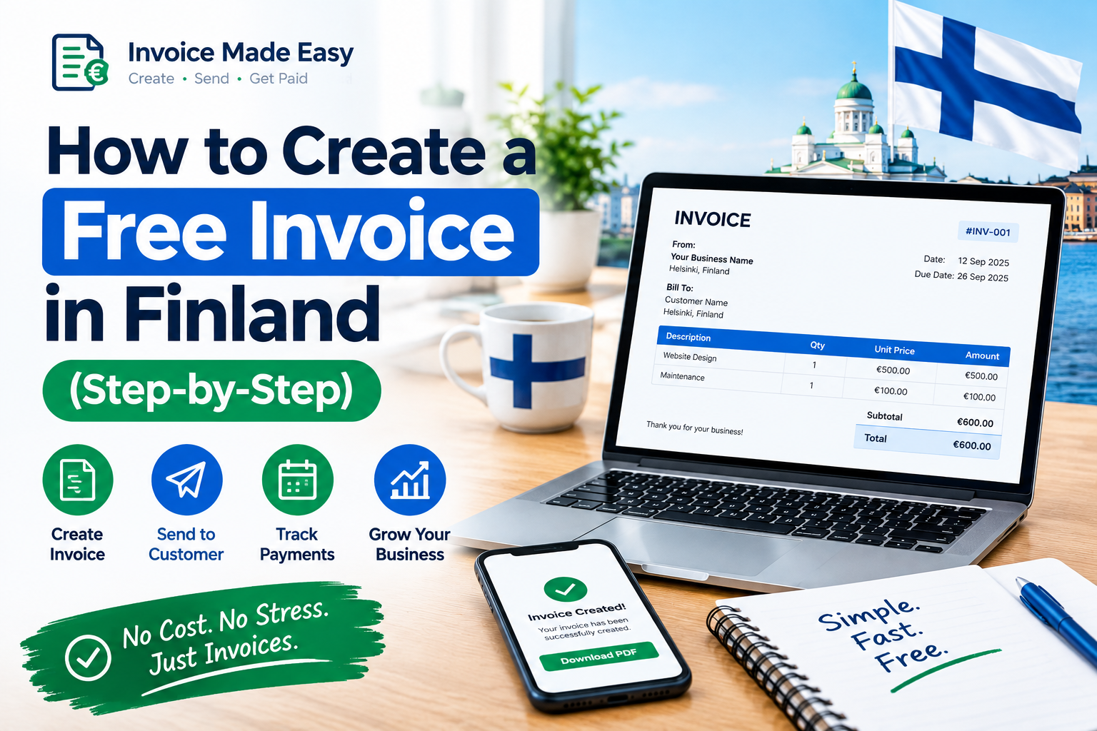 How to create free invoice in finland
