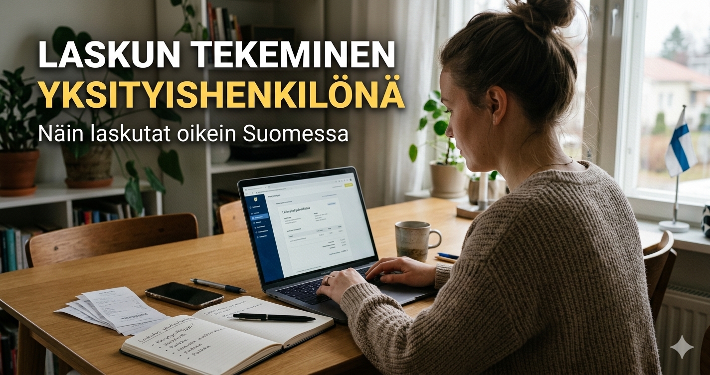 Laskun tekeminen yksityishenkilönä – näin laskutat oikein Suomessa